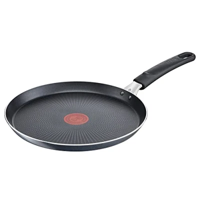 Obrázek Tefal C38510 XL Force pánev na palačinku 25 cm nepřilnavá povrchová úprava odolná termo signál dno pánve s difúzní bází extra široký tvar stabilní rukojeť nevhodné pro indukci černá