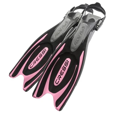 Obrázek Cressi Pánské ploutve Frog Plus, černá/růžová, 36/38, BF205438