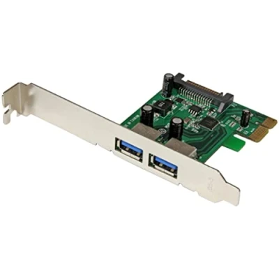 Obrázek StarTech. com 2 Port PCI Express SuperSpeed USB 3.0 karta s Uasp SATA napájecí fach 3 PCIe Ethernet