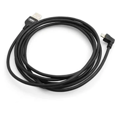 Obrázek System S Micro USB 2.0 kabel ohnutý 90 stupňů úhlový konektor (vlevo/Male) adaptér datový a nabíjecí 140 cm