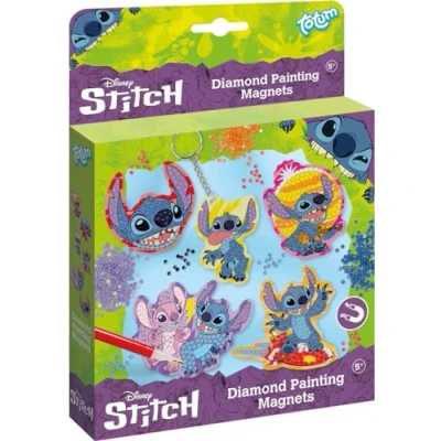 Obrázek Totum Stitch diamantové tvoření a zábava s magnetem: Roztomilý design stehů více než 800 pestrými diamantovými kamínky / přívěsky na klíče, barevné