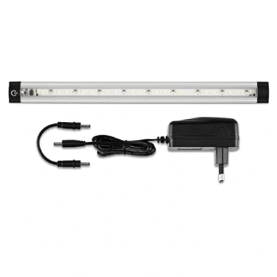 Obrázek REV TS podhledové svítidlo do kuchyně LED, světelná lišta, osvětlení skříně, senzor, 30 000 h, 3 W, 250 lm, 300 x 25 10 mm, stříbrné