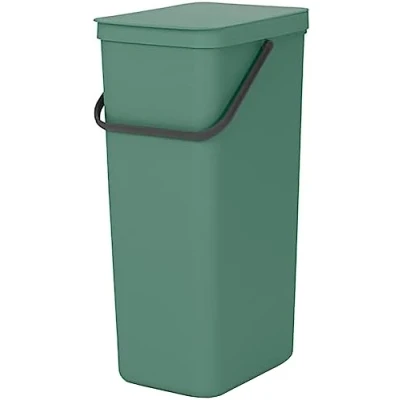 Obrázek Brabantia Sort &amp; Go Abfallbehälter 3L Kleiner Recyclingbehälter Tragegriff Pflegeleicht Für die Arbeitsplatte oder den Küchenschrank Küchenmülleimer Light Grey 19 x 14 18 cm