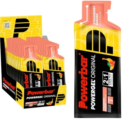 Obrázek Powerbar PowerGel Original Strawberry Banana 24x41g High Carb Energie gel sodík bez kofeinu