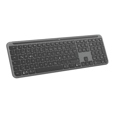 Obrázek Logitech Bezdrátová klávesnice Signature Slim K950, štíhlý design, přepínání mezi zařízeními při psaní, tiché Bluetooth, Multi OS, Windows, Mac, Chrome, DEU rozložení QWERTZ, grafitová