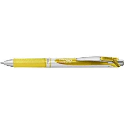 Obrázek Pentel EnerGel XM BL77 gelové pero s tlakovou mechanikou, žluté (1 kus)