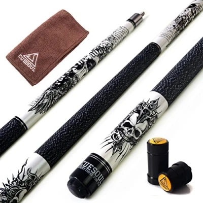 Obrázek CUESOUL Rockin Series 57 &quot;21 uncí Maple Pool tágo sada s chráničem závitu/ochranou hřídele a Cue Tuch (G407)