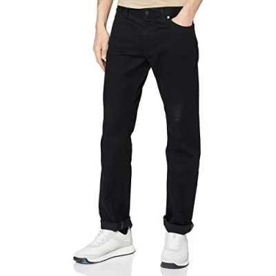 Obrázek BOSS Pánské Maine Bc l c Straight Jeans, černá (Black 002)