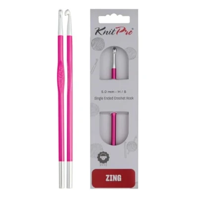 Obrázek KnitPro KP47471 K47471 Häkelnadel, Metal, Rosa, 15cm / 5mm
