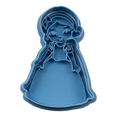 Obrázek Cuticuter Schneewittchen Chibi Prinzessin Ausstechform, Blau, 8 x 7 1.5 cm