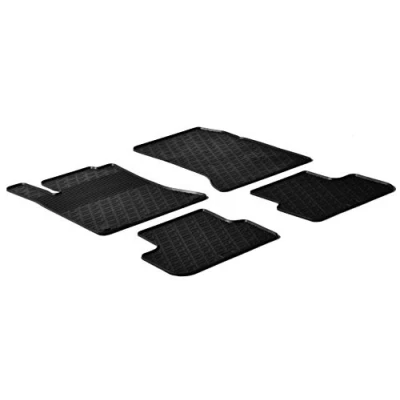Obrázek Sada gumových rohoží kompatibilní s Mercedes třídy B W246 2011 2019/třídy A W176 2012 2018/CLA/GLA 2014 2020 (G profil 4dílný + montážní sponky)