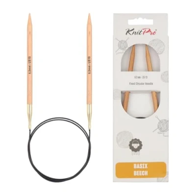 Obrázek KnitPro K35352 kruhová pletací jehla, březové dřevo, hnědá, 120 cm x 6 mm