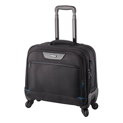 Obrázek Lightpak 46116 Business laptop Trolley Star, businesstrolley s polstrovanou přihrádkou na v hlavní přihrádce, roleta, 4 kola, taška DIN A4, modrá, černá, 1680D nylon, cca 42 x
