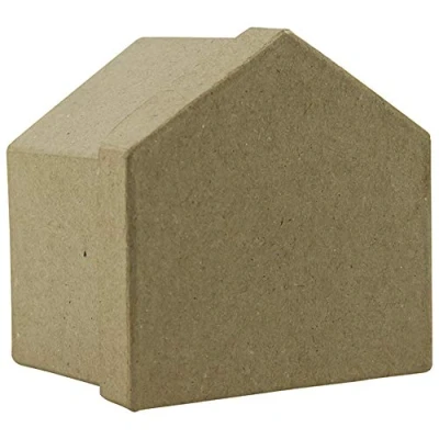 Obrázek Decopatch Décopatch BT048C Box (aus Pappmaché zum Verzieren und Personalisieren, 7 cm, Haus) 1 Stück kartonbraun