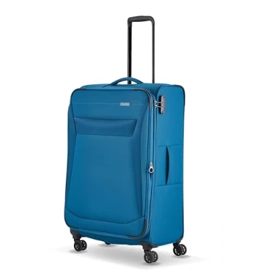 Obrázek travelite Kufr se 4 koly Velikost L měkká skořepina, petrol, vozíku (78 cm), Měkké zavazadlo na kolečkách kolečky