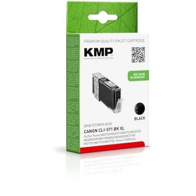 Obrázek KMP inkoustová kazeta vhodná pro Canon CLI571BKXL Black (0331C001) C107BKX Pixma MG5750, MG5751, MG5752, MG5753, MG6850, MG6851, MG... atd.
