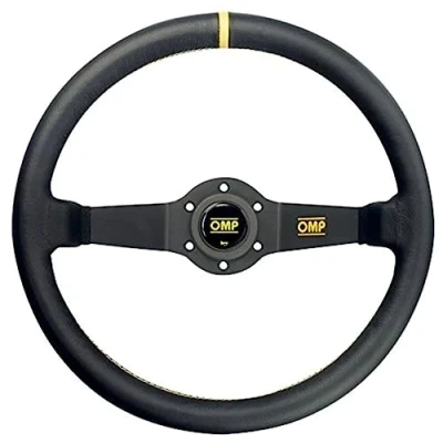 Obrázek Omp OMPOD/1950 Schwarze Lederlenkrad RALLY 35cm 2SP, Schwarz