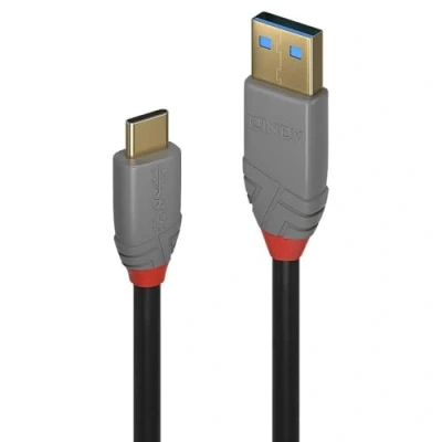 Obrázek LINDY 36911 1m USB 3. 1 Typ C na A kabel, 5A PD, Anthra Line
