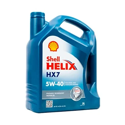 Obrázek motorový olej Shell Helix HX7 5W 40 5 litrů olej, barevný