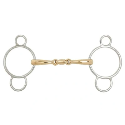 Obrázek BR Double Jointed Three Ring Gag Soft Contact 16 mm Ø Centre 70