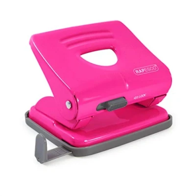 Obrázek Rapesco 1360 825 2násobné kovové otvory, kapacita 25 listů, Hot Pink