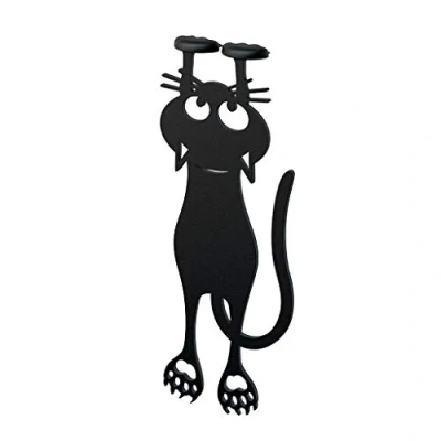 Obrázek balvi Záložka Curious Cat barva černá tvar kočky 12 cm plast/nylon
