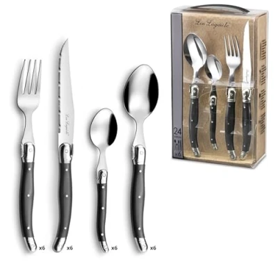 Obrázek Lou Laguiole Tradition 24 piece Cutlery Set Anthracite