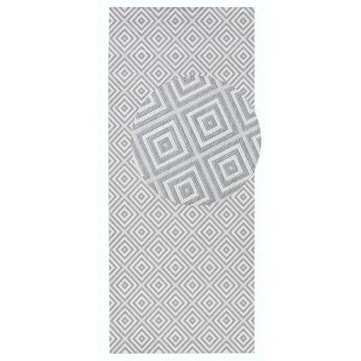 Obrázek NORTHRUGS koberec pro vnitřní i venkovní použití Coin 80 x 200 cm odolný proti povětrnostním vlivům Moderní Plain Allover Unicolor Design Běhoun na balkon, terasu, zahradu, zimní do