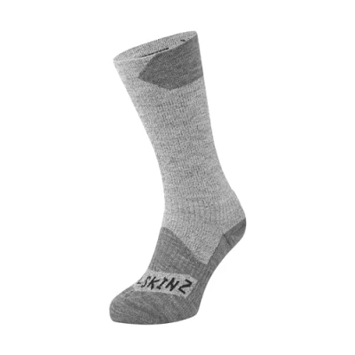 Obrázek Sealskinz Unisex Allwetter Wasserdichte Socken Mittellang, Grau, L