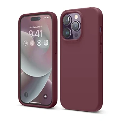 Obrázek elago Liquid Silicone Case kompatibilní s pouzdrem iPhone 14 Pro (6,1&quot;), vysoce kvalitní silikon, ochrana celého těla 4 vrstvy nárazuvzdorné pouzdro na mobil, měkká podšívka z mikrovlákna odolná