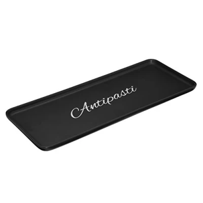 Obrázek Premier Housewares Antipvasti Servierplatte, Mangé, Mattschwarz Steinzeug