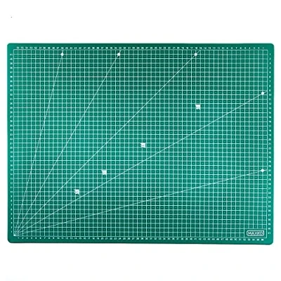 Obrázek Řezací podložka MAXKO, 90 x 60 cm, modrá, samohojivá, metrické dělení řezací / psací podložka, A1, úhly: 15 čepele zůstávají ostré a pracovní plocha chráněná