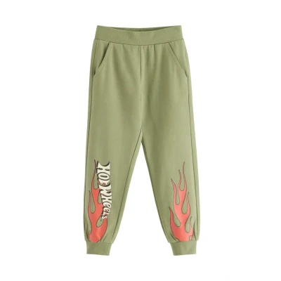 Obrázek Lindex Teplákové kalhoty pro děti, Velikost: 116, Light dusty green