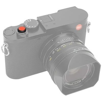 Obrázek PROfezzion Deluxe &amp; Robustes Metall Weichen Sharp Auslöseknopf für Fujifilm X T5 T4 T30 T20 T10 etc. Kameras Schwarz mit Rot PU Leder Oberfläche