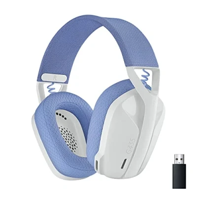 Obrázek Logitech G435 LIGHTSPEED bezdrátová Bluetooth herní sluchátka, lehká sluchátka přes uši, integrované mikrofony, baterie 18 h, kompatibilní s Dolby Atmos, PC, PS4, PS5, mobilní telefon, Nintendo Switch