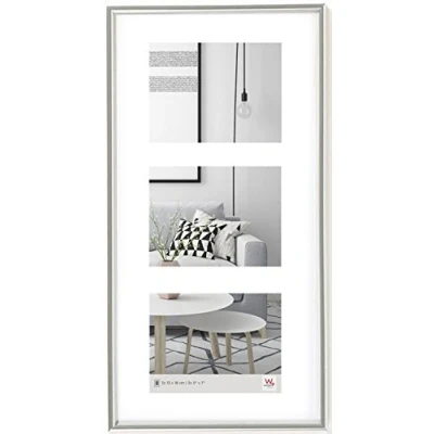 Obrázek walther design rám obrazu stříbrný 3 x 13 18 cm galerie s paspartou, Galeria plastový KS338S