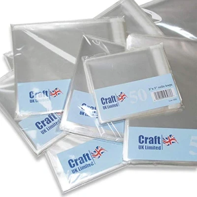 Obrázek Unbekannt Craft UK D plastový sáček, 50 kusů, syntetický, průhledný, 11,4 x 25 0,1 cm