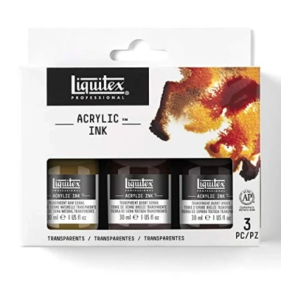 Obrázek Liquitex 3699239 Ink 3 x 30 ml sada barvy transparentní