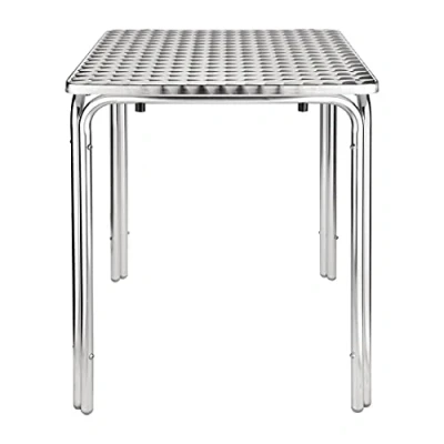 Obrázek Bolero Čtvercový vnitřní venkovní kavárna restaurace bistro stůl na terasu 600 mm, hliníková konstrukce, nerezová deska, rozměry: 720 (V) x (Š) (h) mm CG837