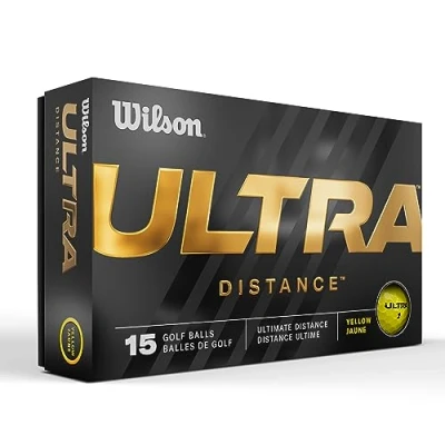Obrázek Wilson Staff Golfbälle, Ultra Distance, Zweiteiliger Golfball, 15 Bälle, Gelb