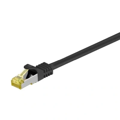 Obrázek Goobay 91617 RJ45 Patchkabel CAT 6A S/FTP (PiMF) mit 7 Rohkabel / 500 MHz Netzwerkkabel Internetkabel RJ 45 Stecker LAN Kabel Schwarz 3m