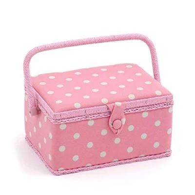 Obrázek Medium Sewing Storage Box, Flamingo Spot