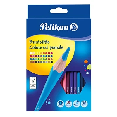 Obrázek Pelikan 700139 36 pastelek, šestihranná, tloušťka tuhy cca 3 mm, barevně lakované v barvě náplně