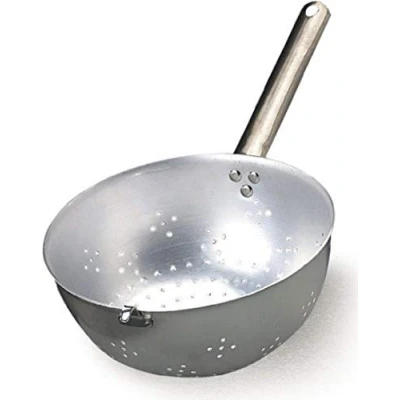 Obrázek Pentole Agnelli Nudelsieb/scaldapasta Kugel aus Aluminium mit Rohrstiel und Haken Edelstahl, Silber 20 cm Silber/schwarz
