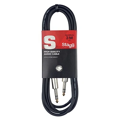 Obrázek Stagg SAC3PS DL Deluxe symetrický nástrojový kabel (jack na jack, 3 m)