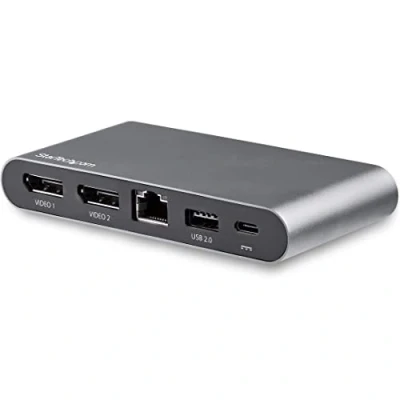 Obrázek StarTech.com Dual Monitor USB C Multiport adaptér Windows® 2 x 4K DP 100 W PD 3.0 GbE Alt Mode Switch