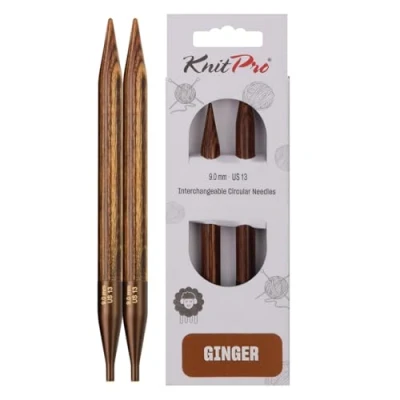Obrázek KnitPro K31213 kruhová pletací jehla, dřevo, hnědá, 9 mm