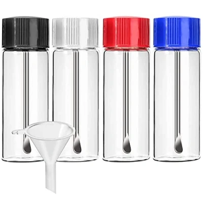Obrázek iSnuff Probefläschchen aus klarem Glas, Fassungsvermögen 5 ml, 4 Stück