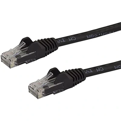Obrázek StarTech.com 50cm Cat6 Snagless Gigabit UTP síťový kabel Cat 6 RJ45 s ochranou proti zlomení černý