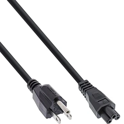 Obrázek InLine 16656U síťový kabel pro notebook, USA/Canada, 3pólová spojka, 2 m